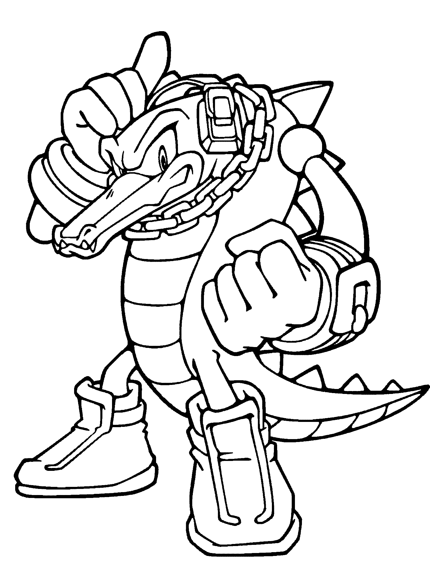 Vector the Crocodile - Sonic Coloring Pages