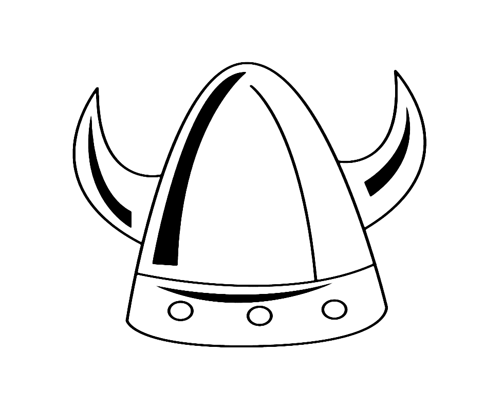 Viking Hat Coloring Page