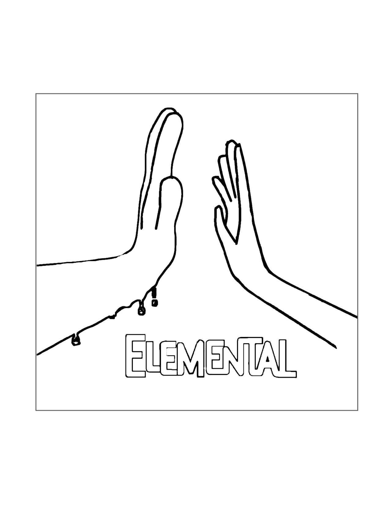 Wade And Embers Hands Elemental Coloring Page