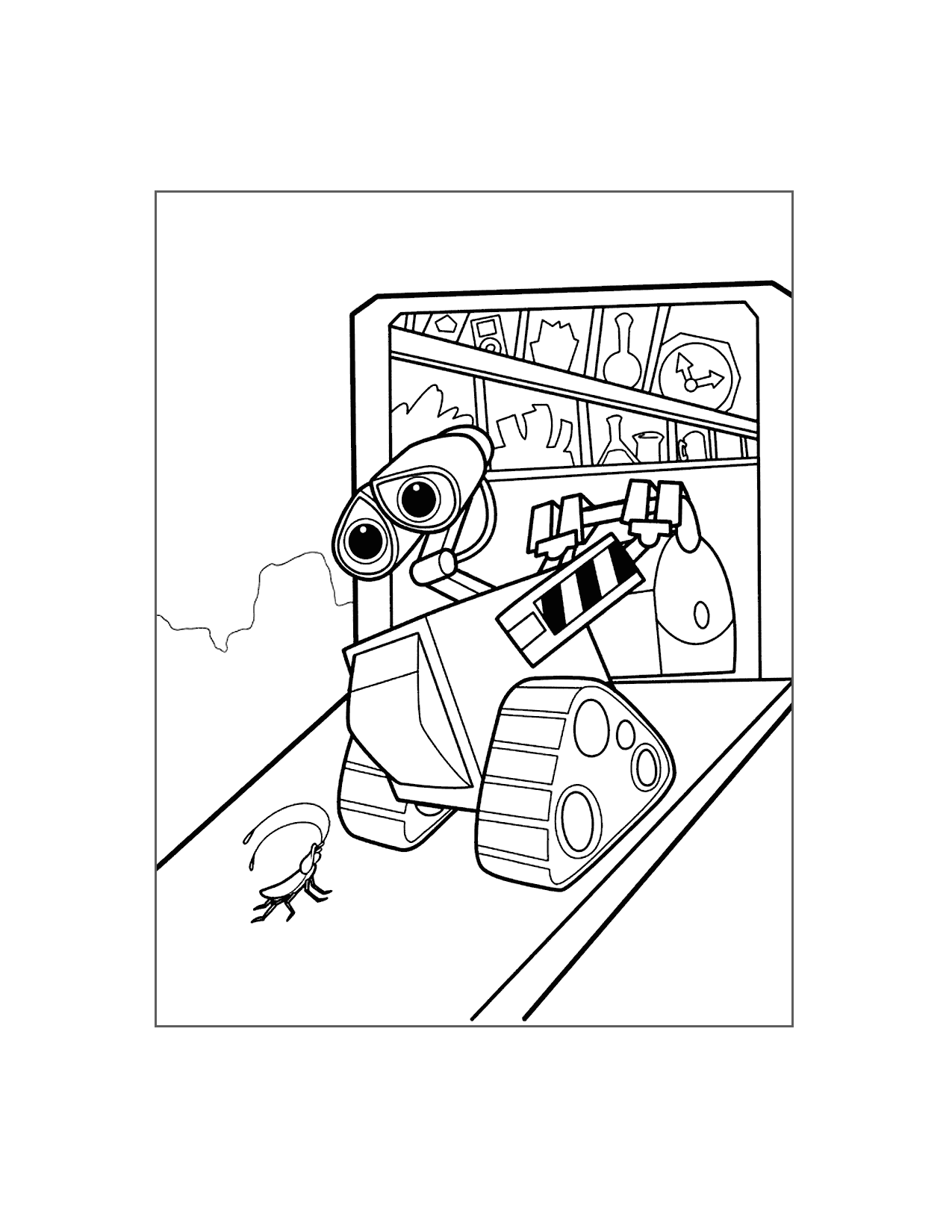 Wall E And Hal Coloring Page