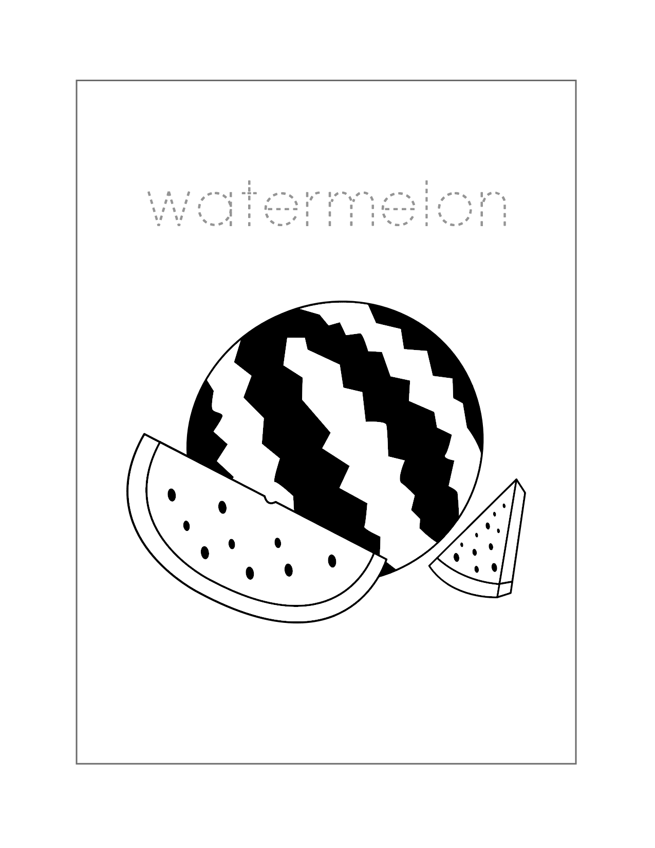 Watermelon Spelling Sheet