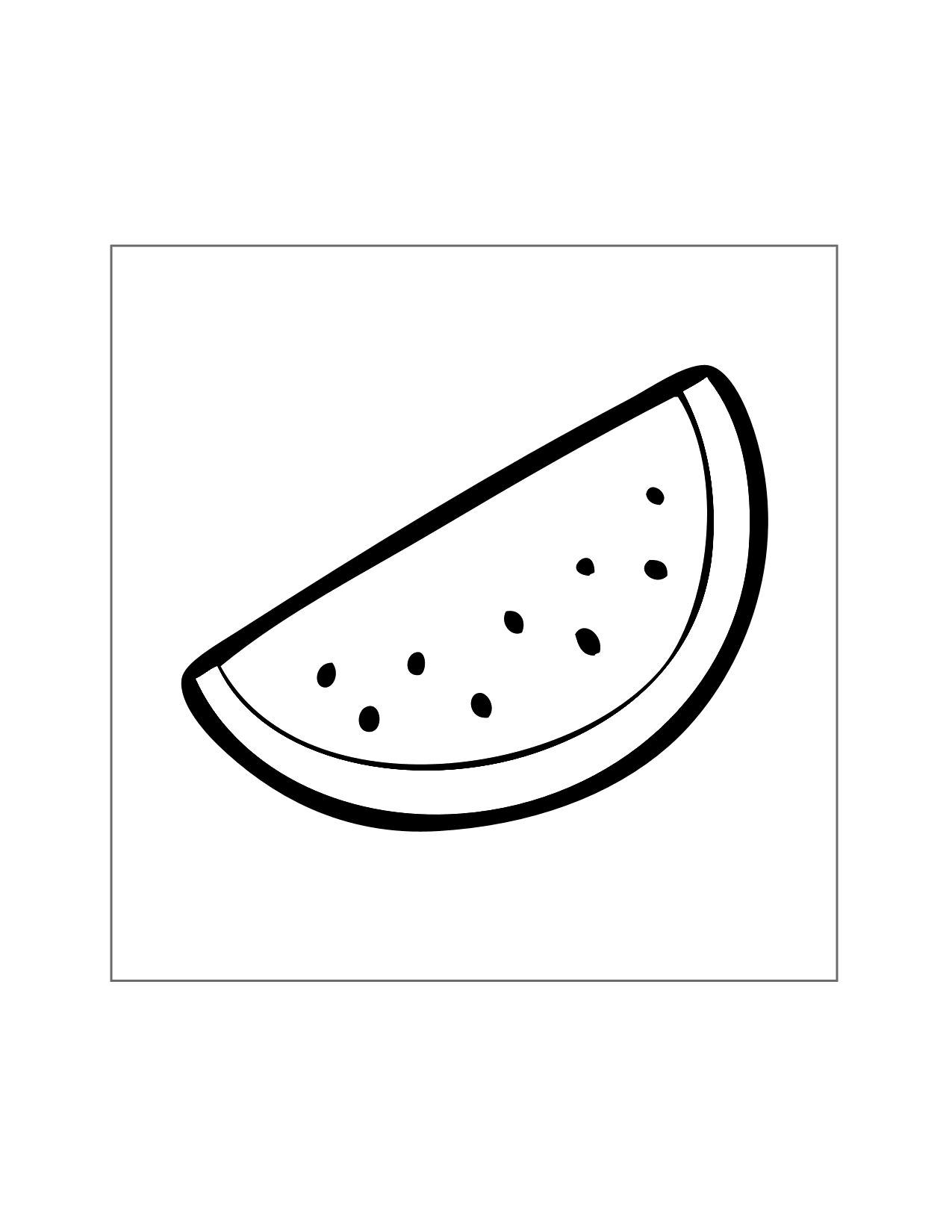 Watermelon Wedge Coloring Pages
