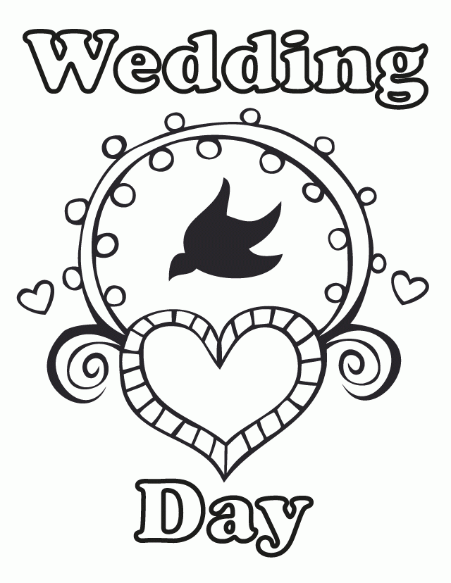 Wedding Day Coloring Page