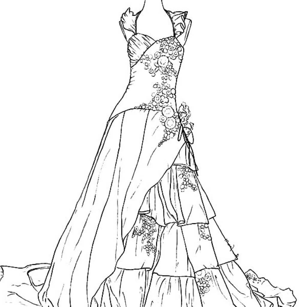 Wedding Dress Coloring Page