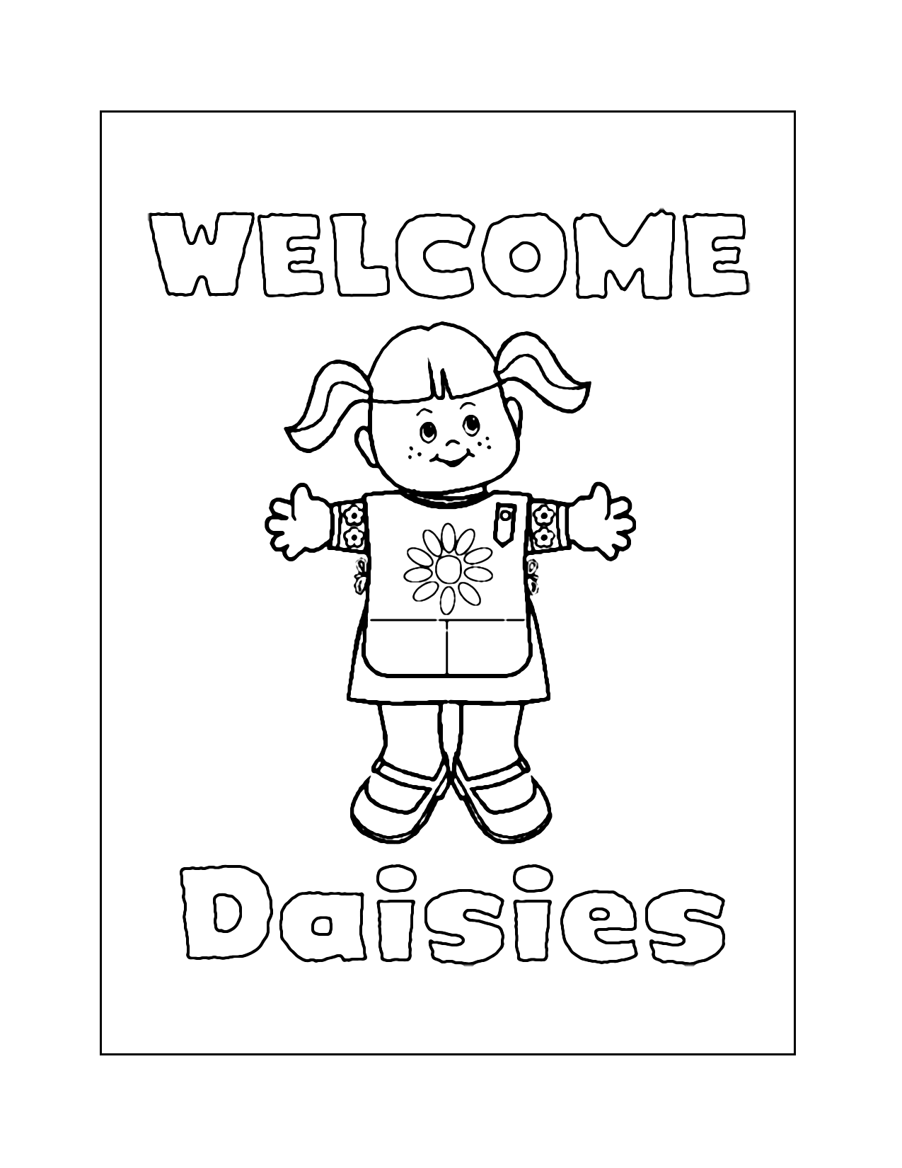 Welcome Daisies Girl Scout Coloring Pages