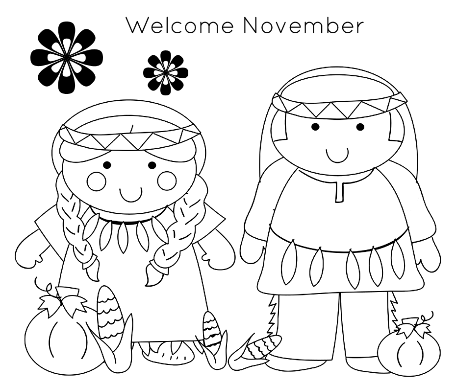 Welcome November Coloring Pages