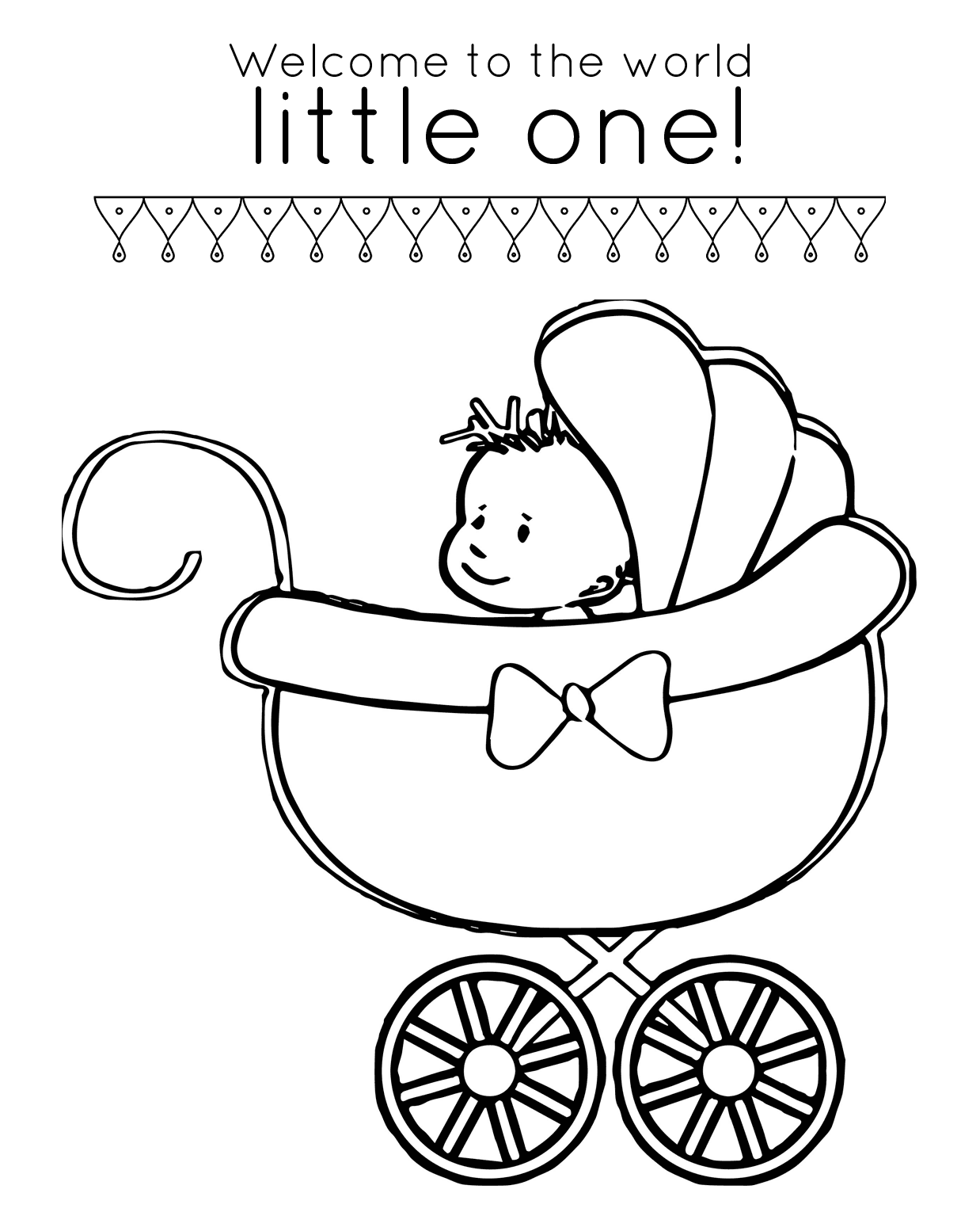 Welcome To The World Baby Coloring Page