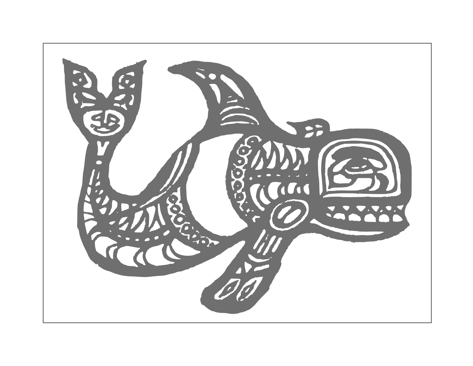 Whale Art Coloring Page