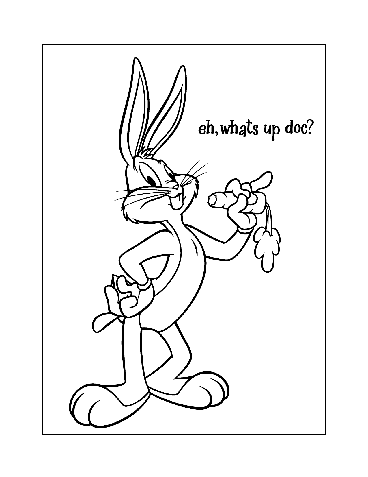 Whats Up Bugs Bunny Coloring Page