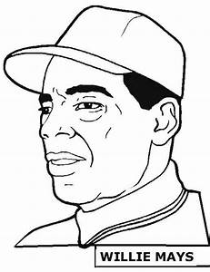 Willie Mays Black History Month Coloring Pages