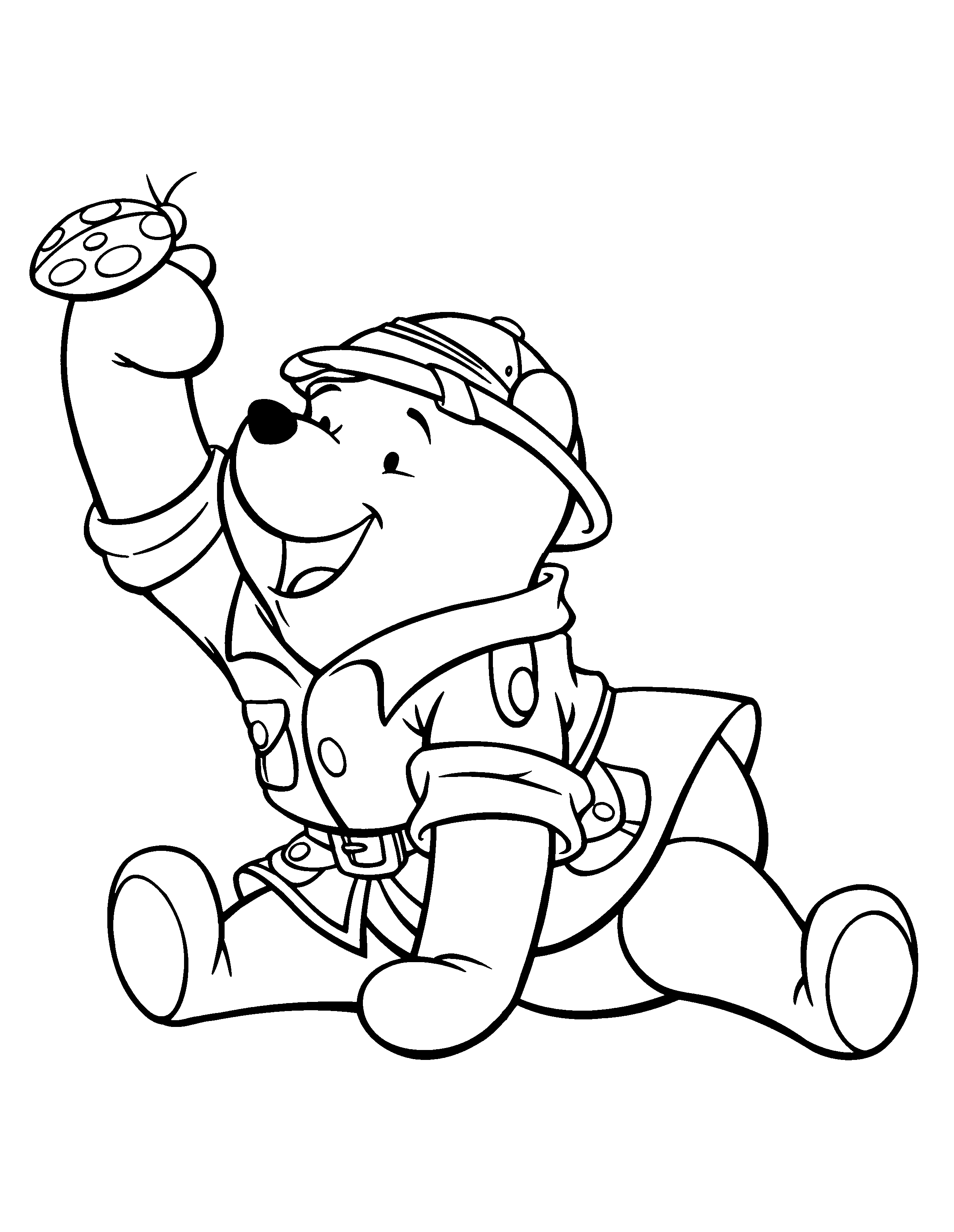 Winnie the Pooh Safari Coloring Pages