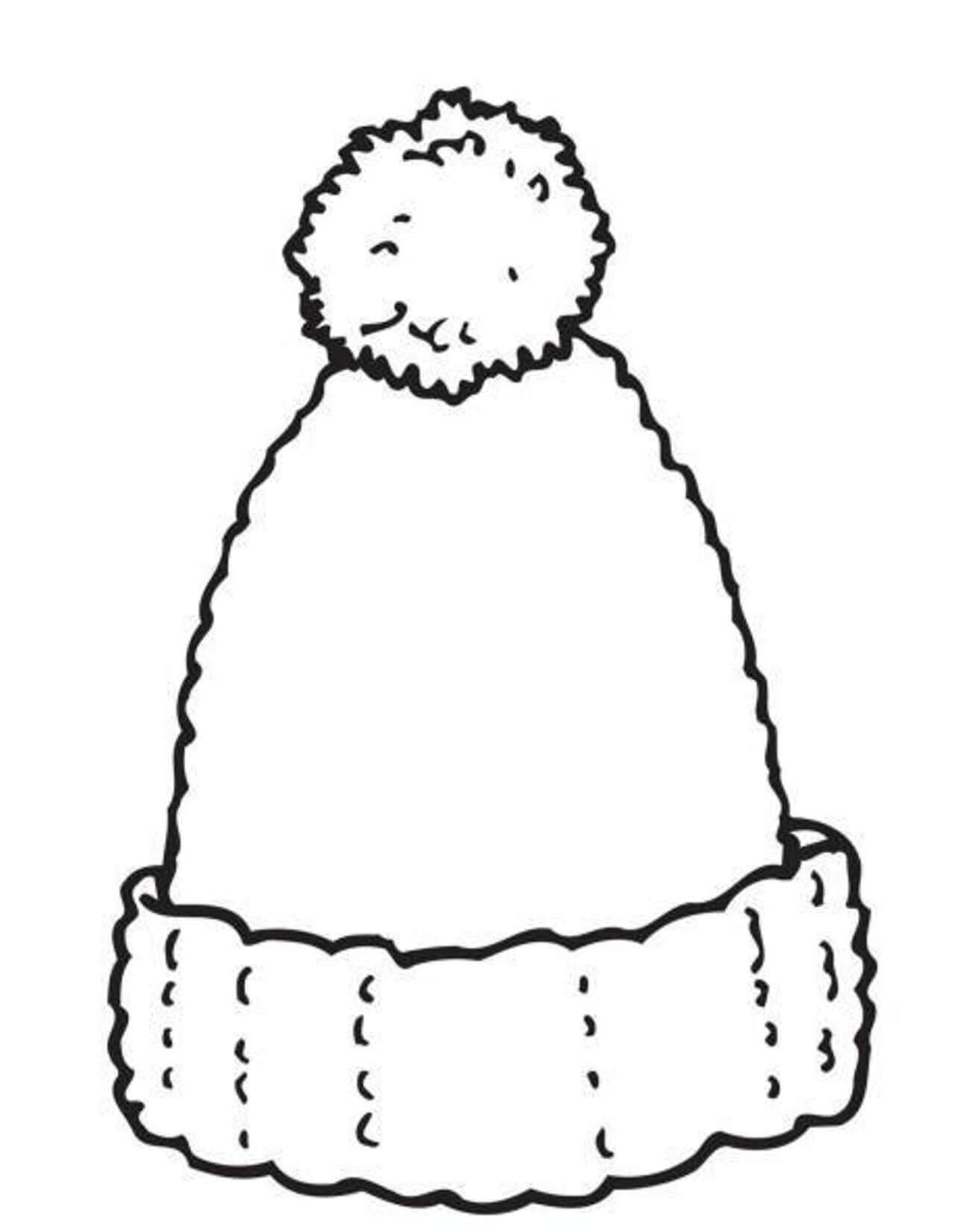 Winter Hat in January Coloring Page