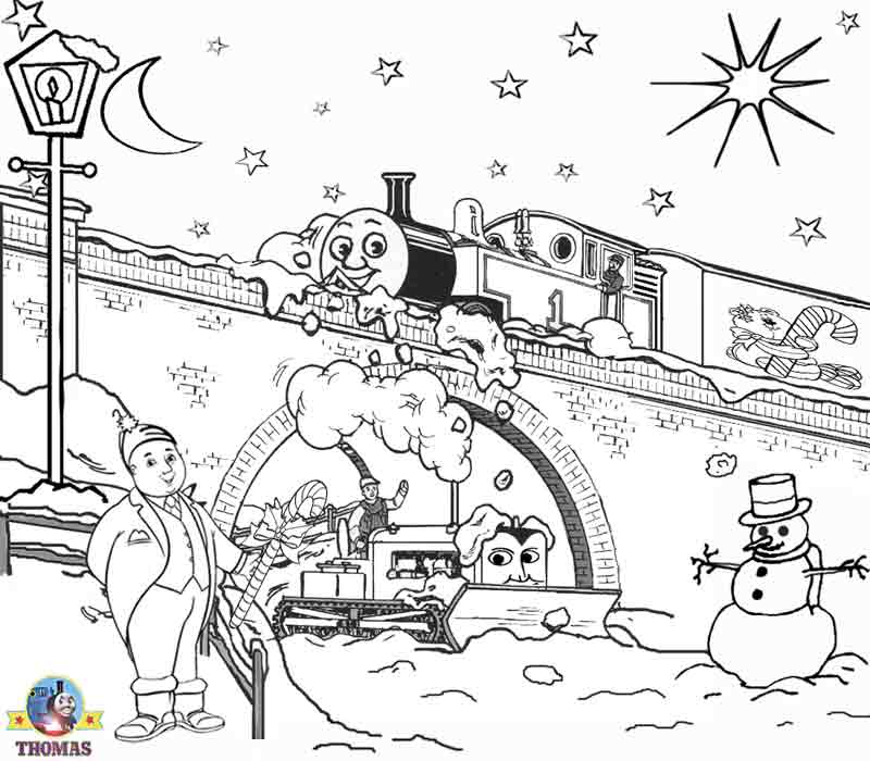 Winter - Thomas Coloring Pages