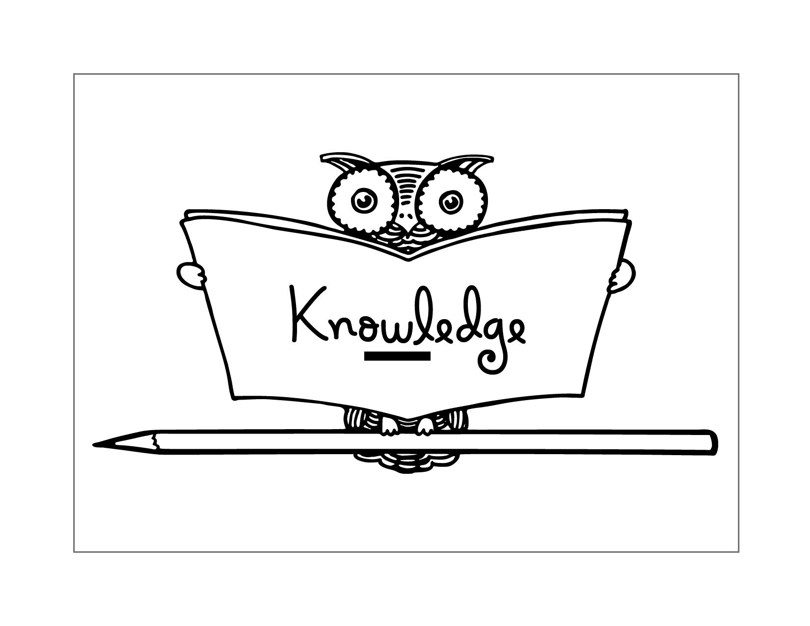 Wise Owl Reading Coloring Page