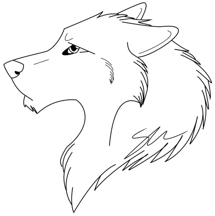 Wolf Head Coloring Pages