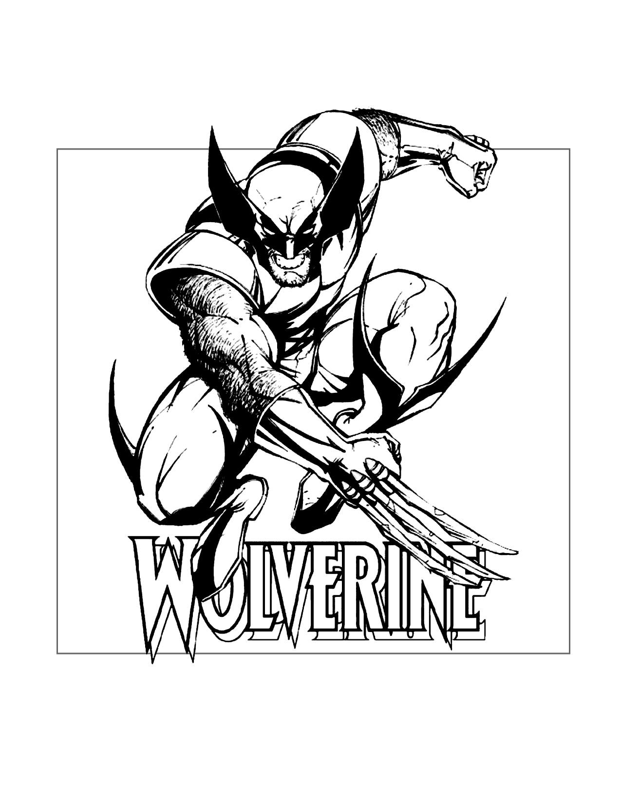 Wolverine Comic Coloring Page