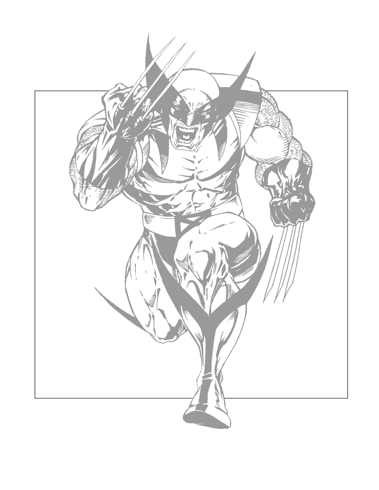 Wolverine Tracing And Coloring Page