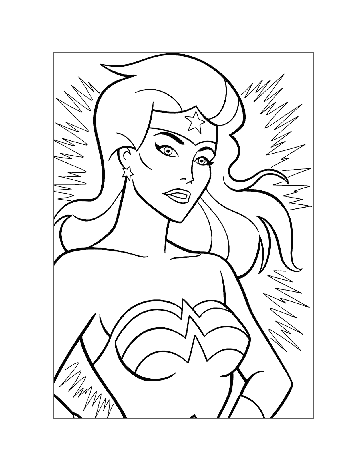 Wonder Woman Printable Coloring Page