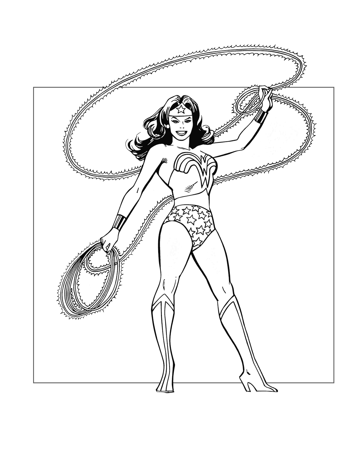 Wonder Womans Magic Lasso Coloring Page