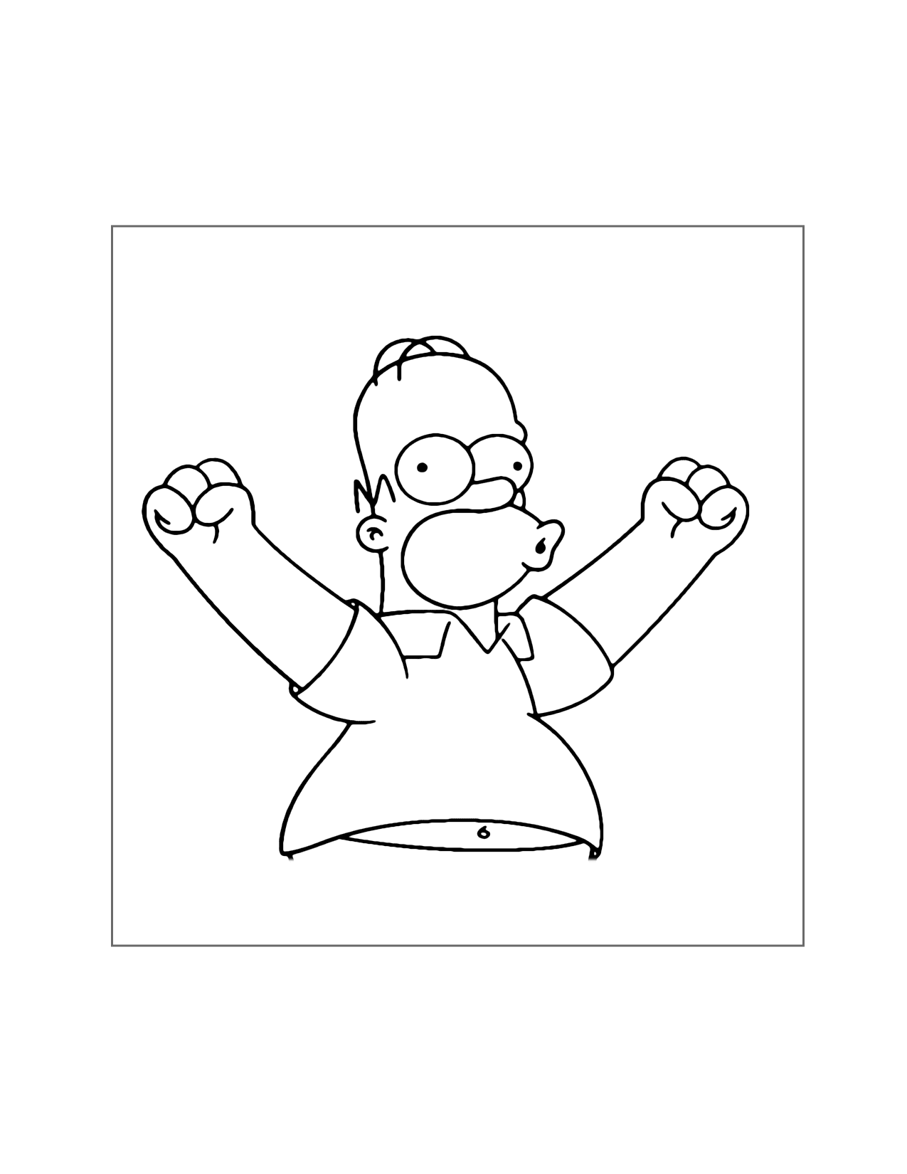 Woohoo Homer Simpson Coloring Page