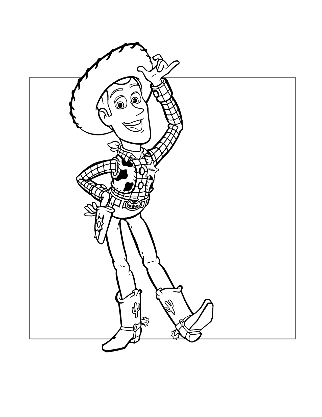 Woody Tips His Hat Coloring Page