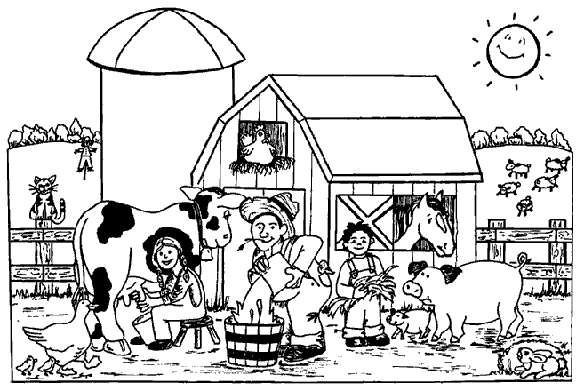 Working On The Farm Coloring Pages