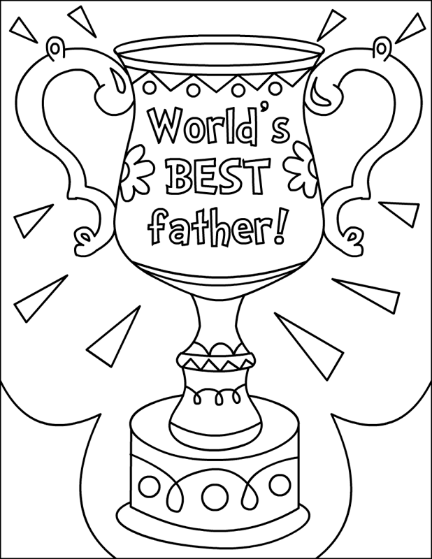 Worlds Best Father Coloring Page