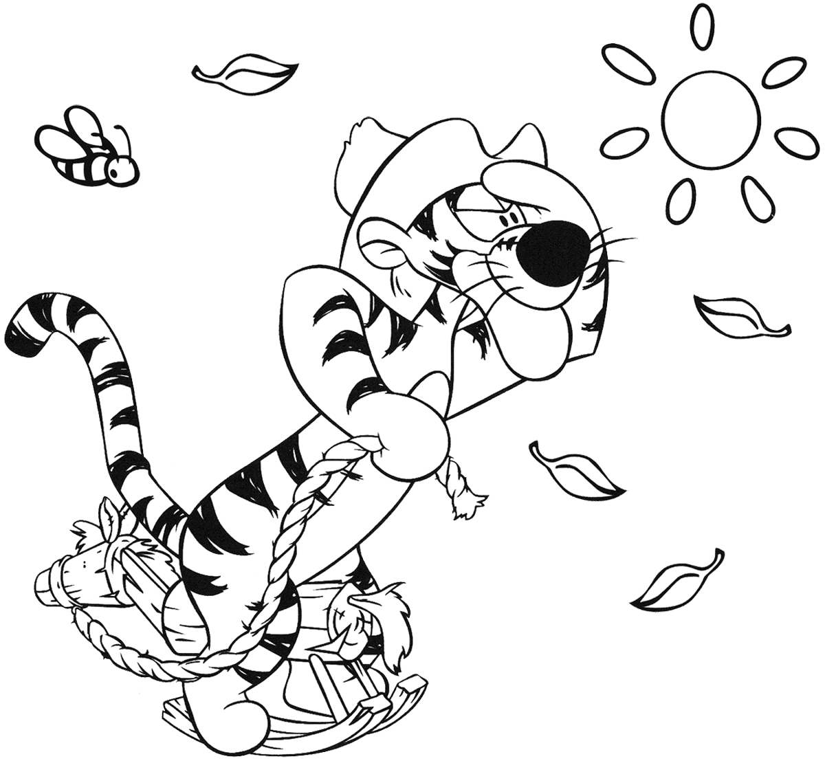 Wrangler Tigger Winnie the Pooh Coloring Pages