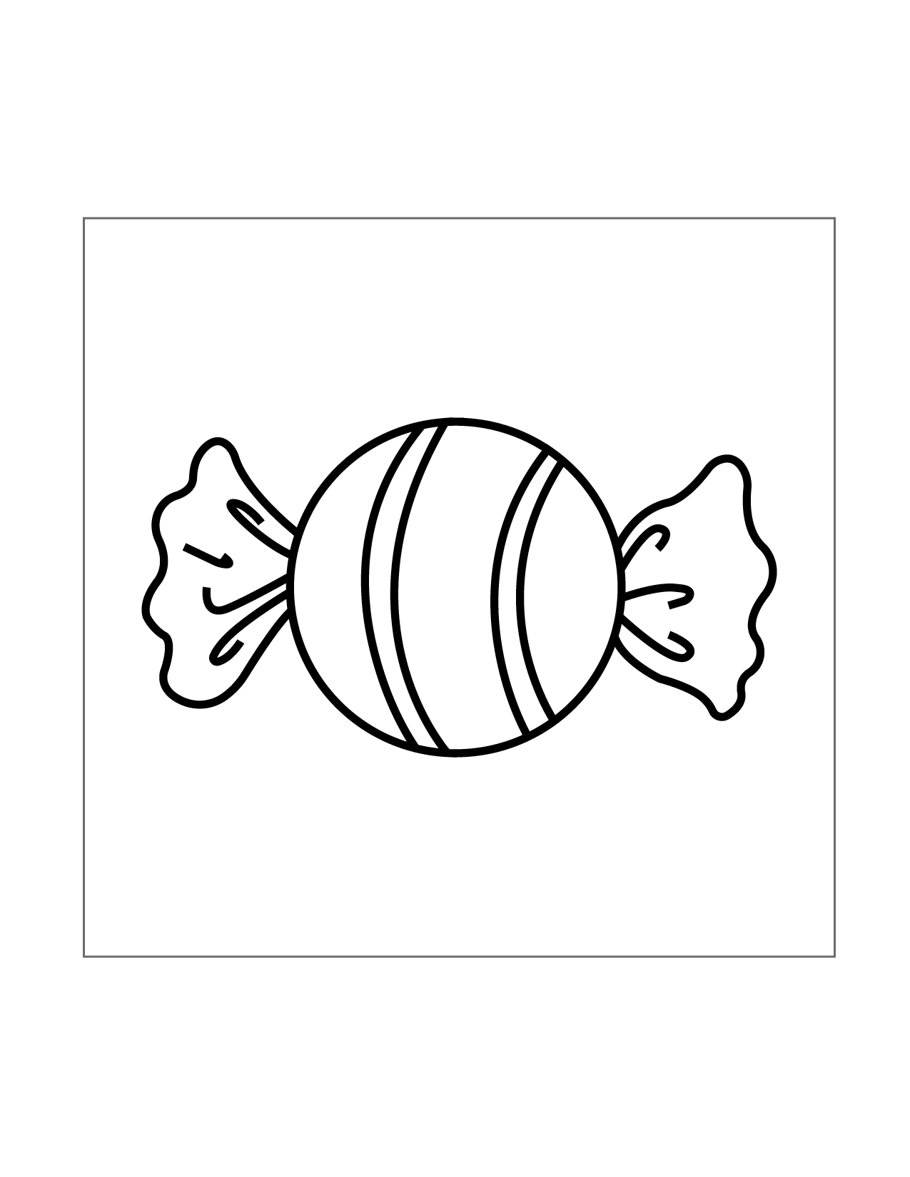 Wrapped Candy Coloring Page