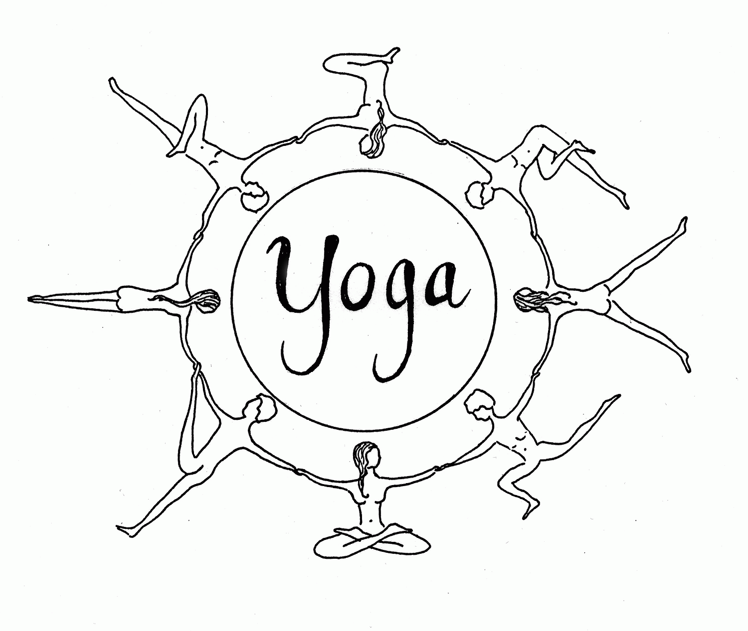 Yoga Mandala Coloring Page