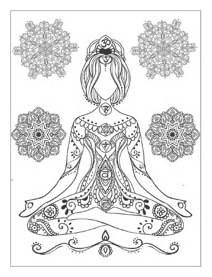 Yoga Mandala Coloring Page2