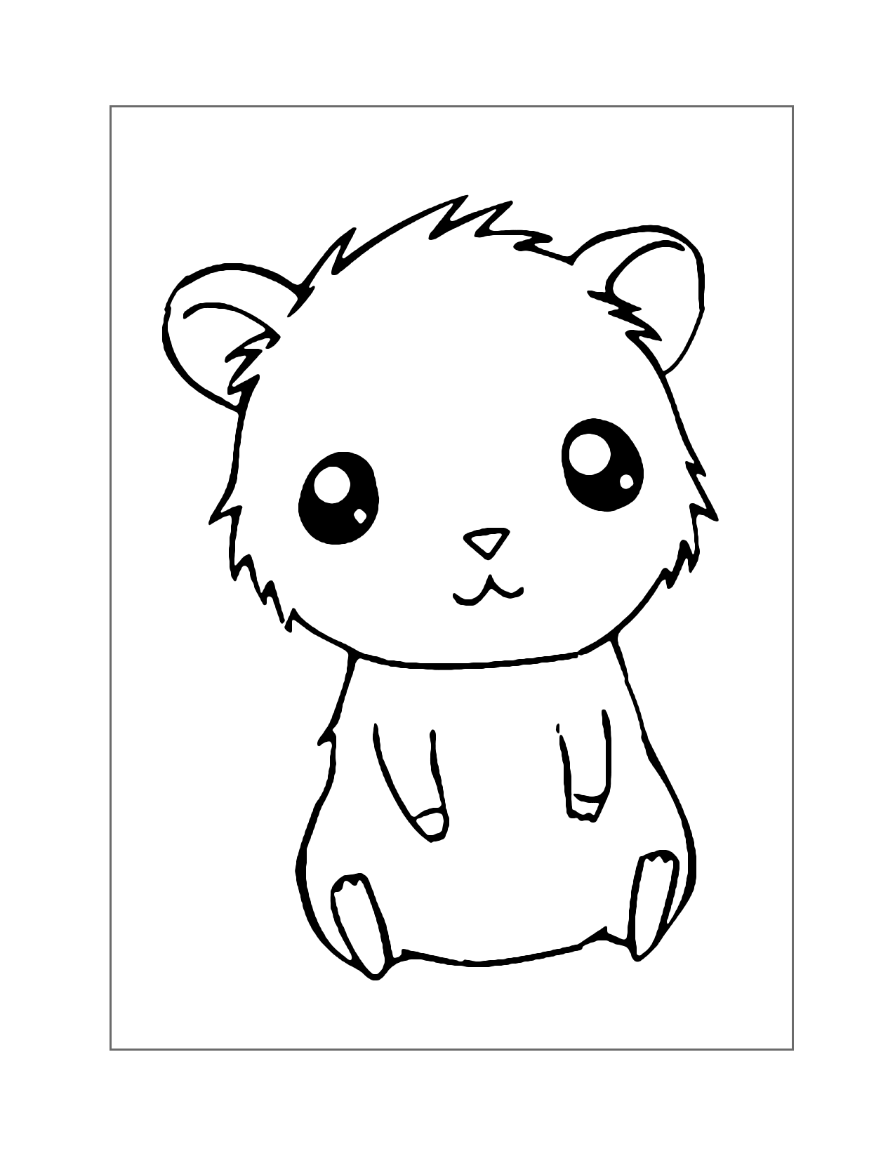 Young Hamster Coloring Page