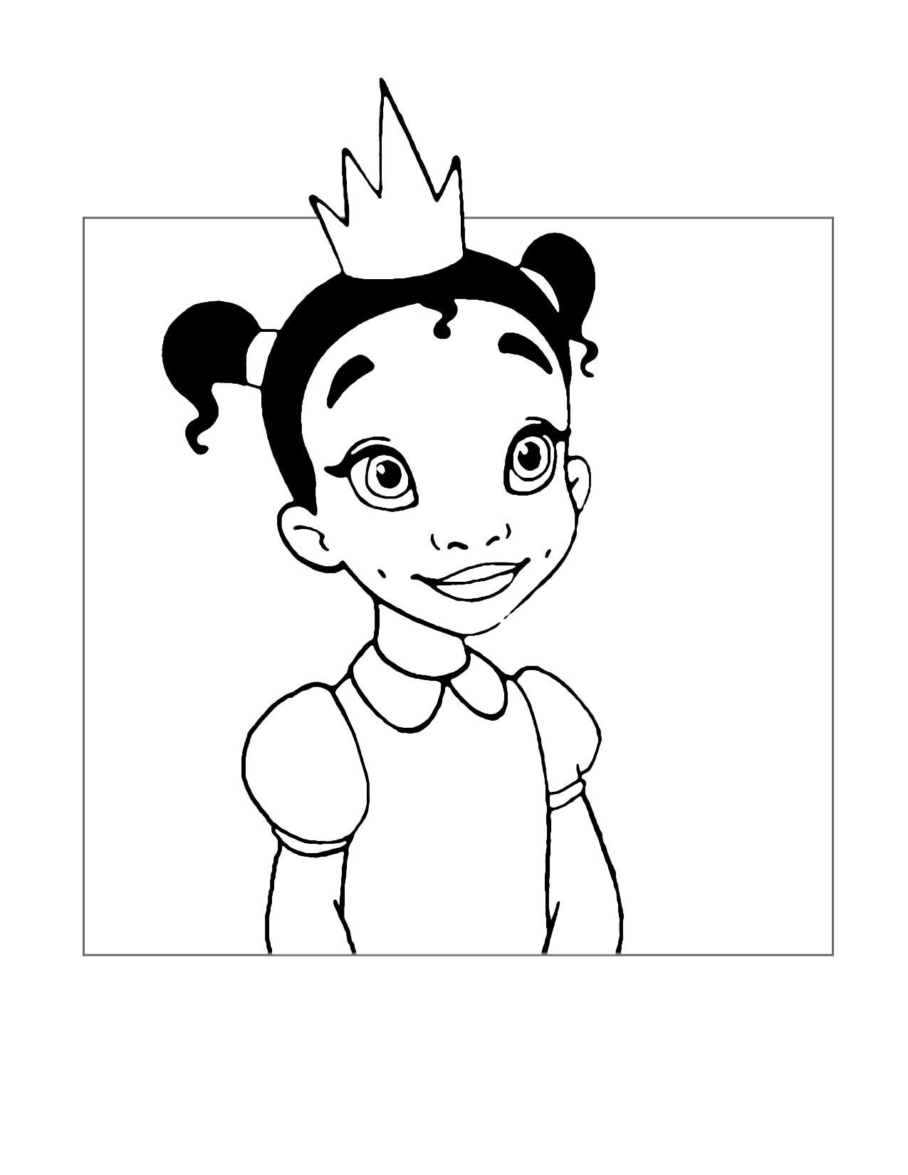 Young Tiana Coloring Page