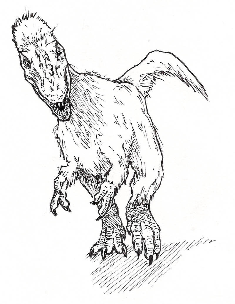 Yutyrannus Dinosaur Coloring Page