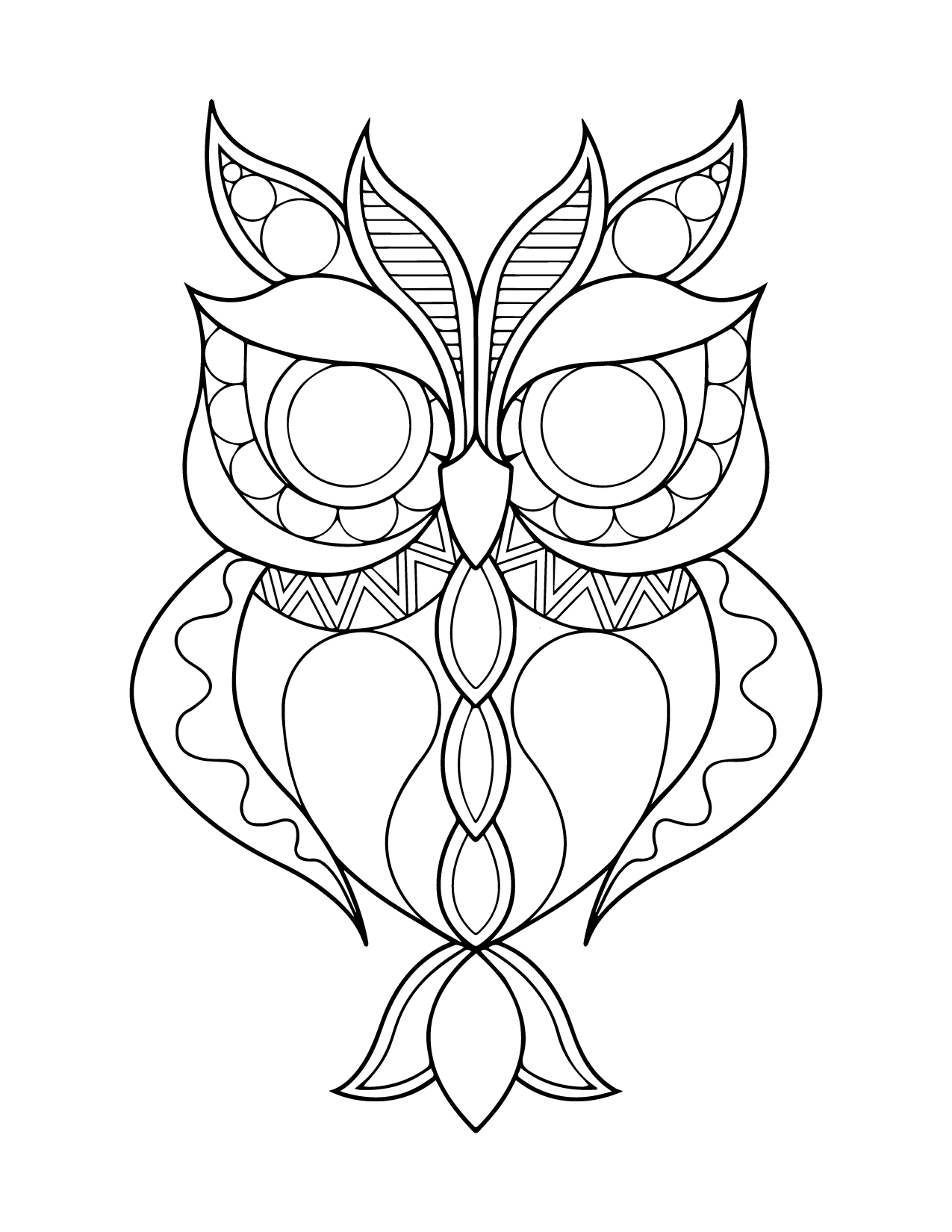 Zen Owl Coloring Pages