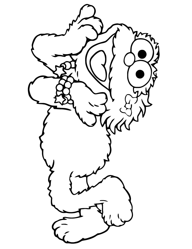 Zoe Sesame Street Coloring Pages