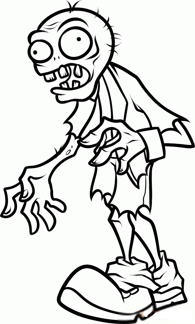 Zombie Plants Vs Zombies Coloring Pages