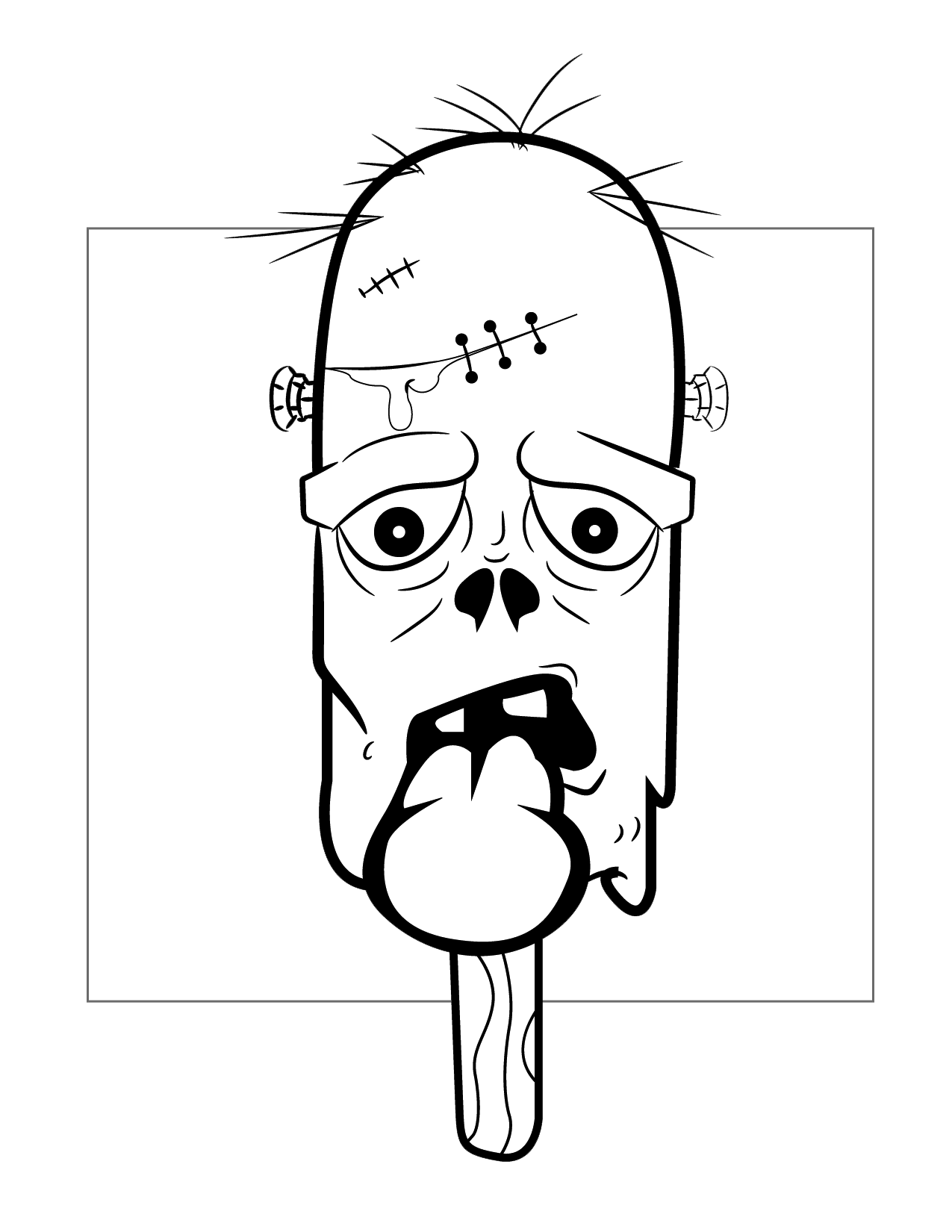 Zombie Pop Coloring Page