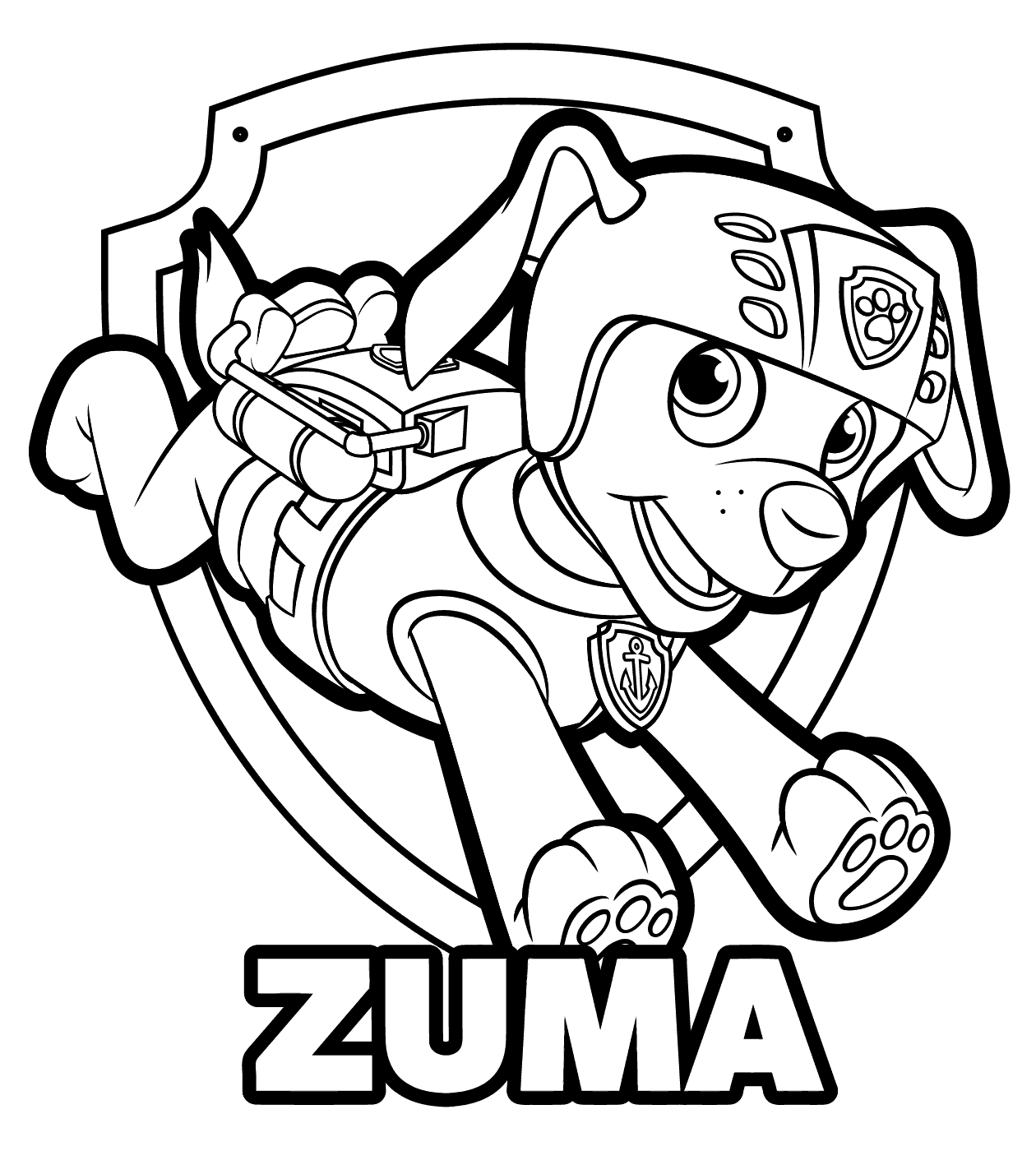 Zuma Paw Patrol Coloring Pages2