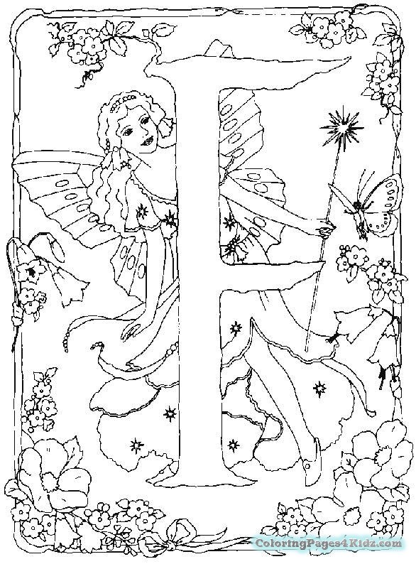 Alphabet Fairy Coloring Pages