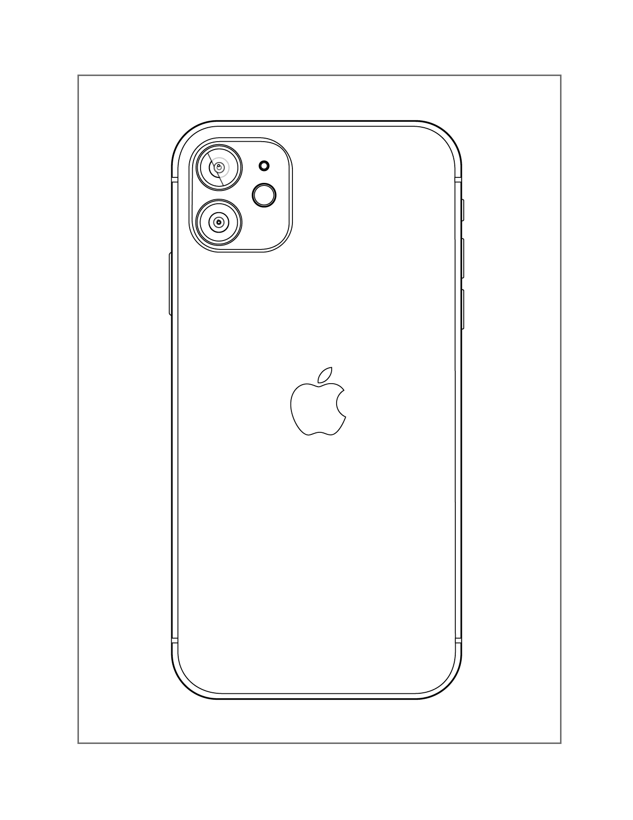 Iphone Back Coloring Page